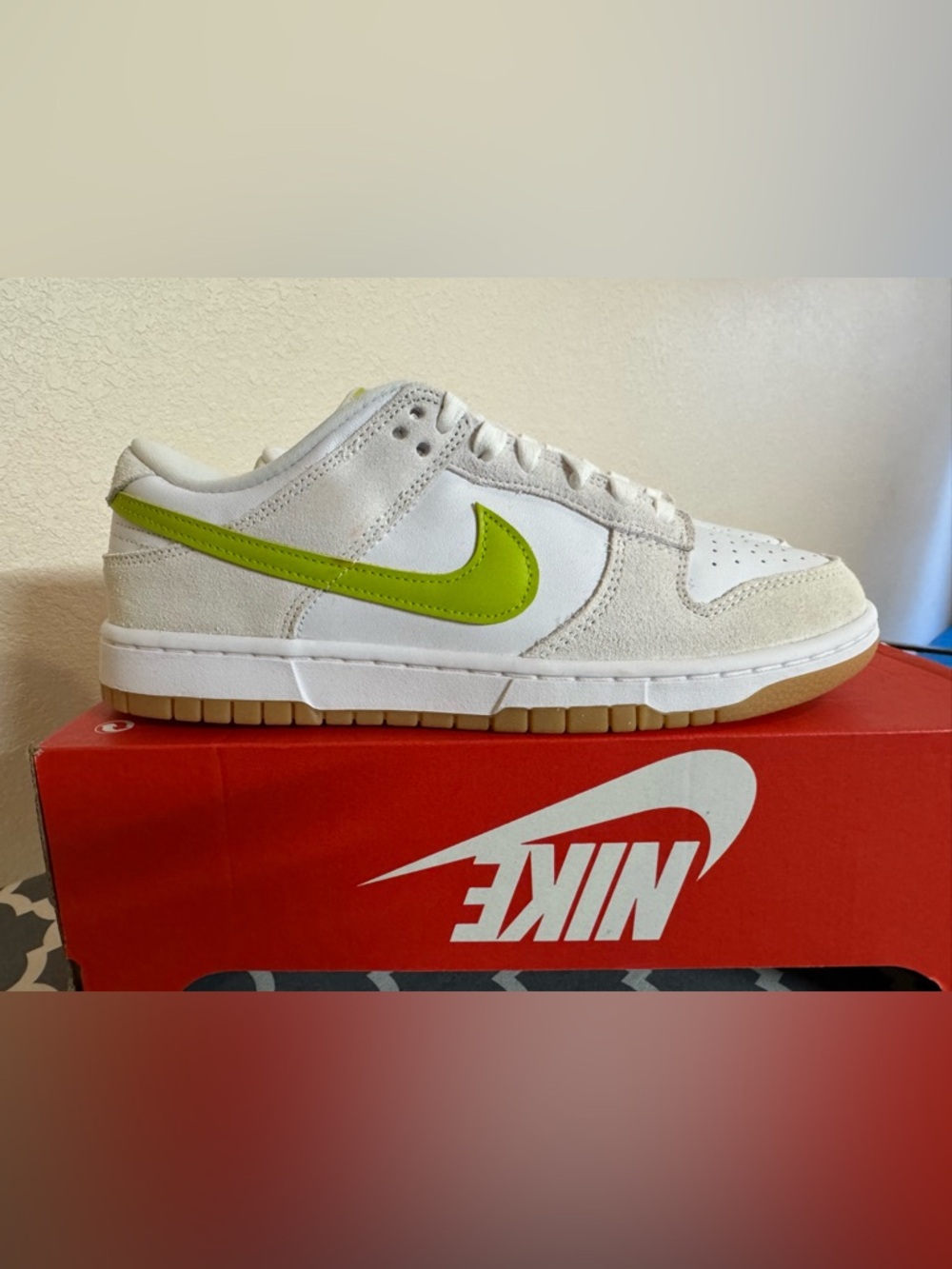 Nike Dunk Low White Bright Cactus Size 11 W/9.5M. Brand New